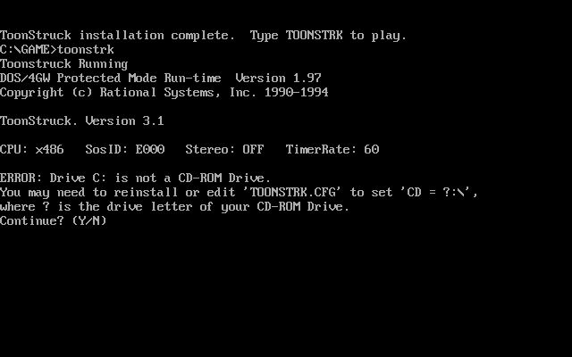 Screenshot из игры Тунстрак (Запуск через ДосБокс)