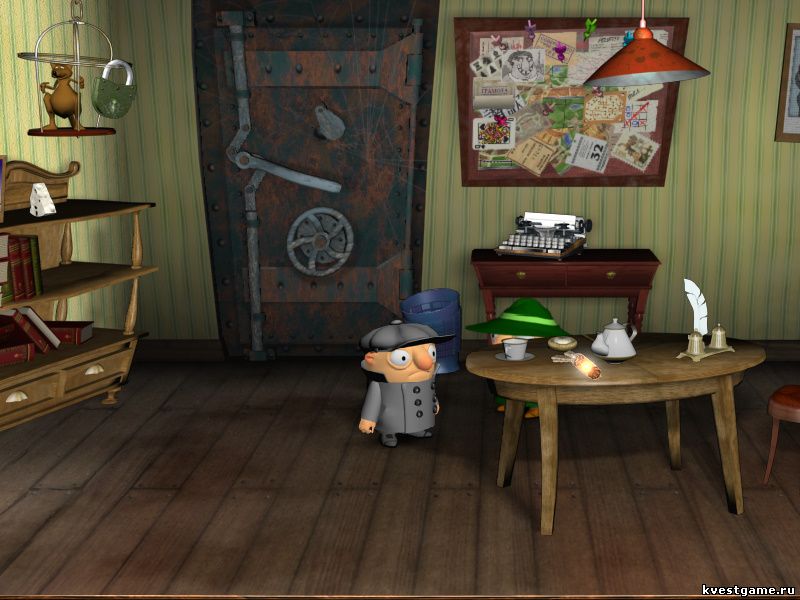 Штаб-Квартира сыщиков в Бердичеве Screenshot из игры Братья Пилоты 3D. Дело об огородных вредителях - локация Штаб-квартира