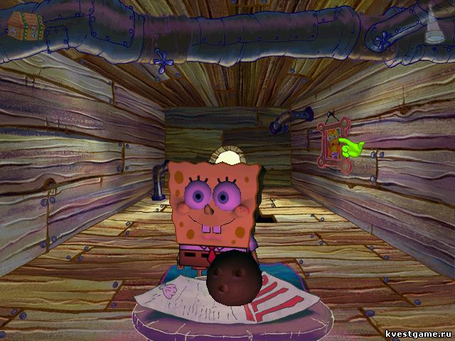 Screenshot из игры Губка Боб: Работник месяца - Локация хижина касатки (уровень 4)